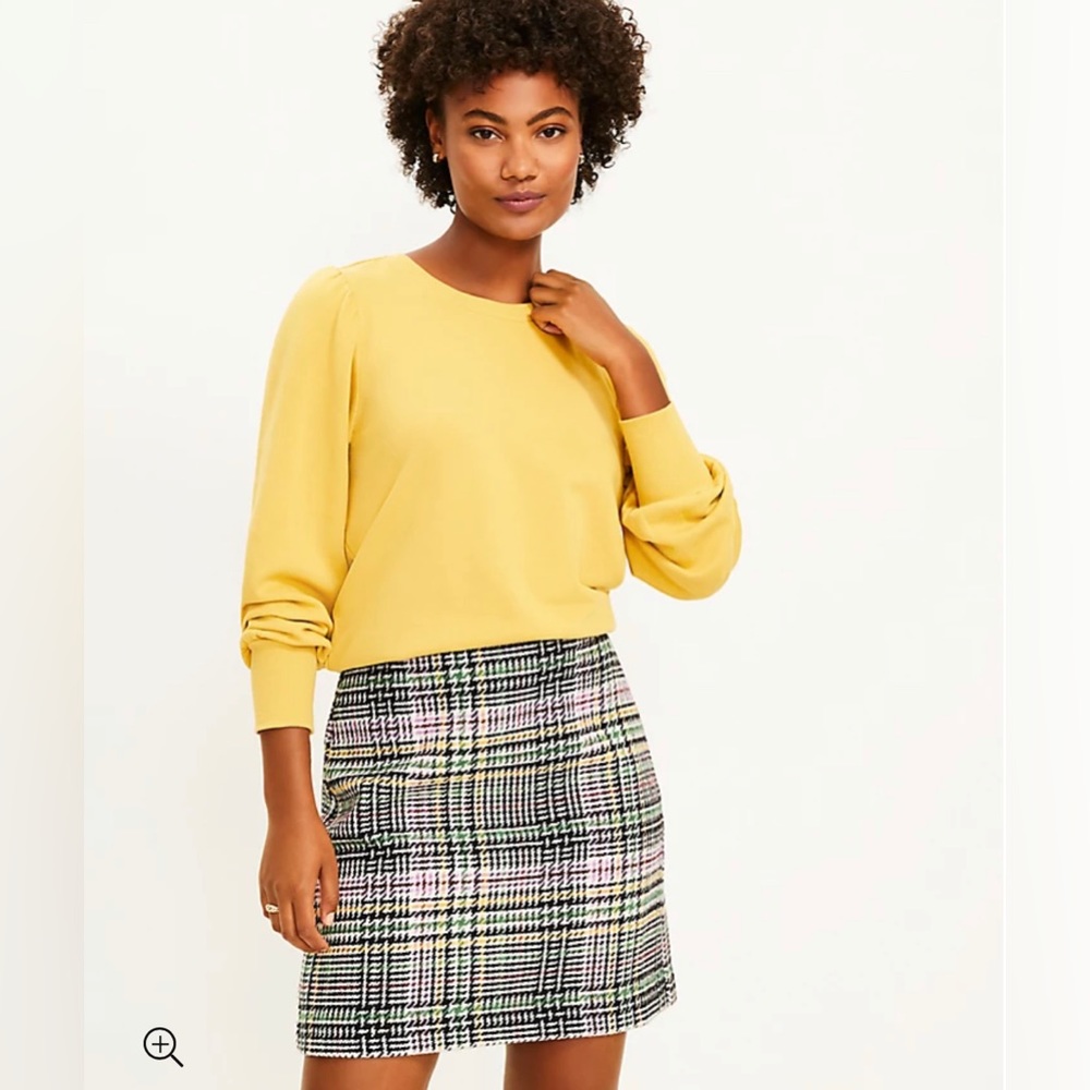 Ann Taylor LOFT Plaid Shift Skirt